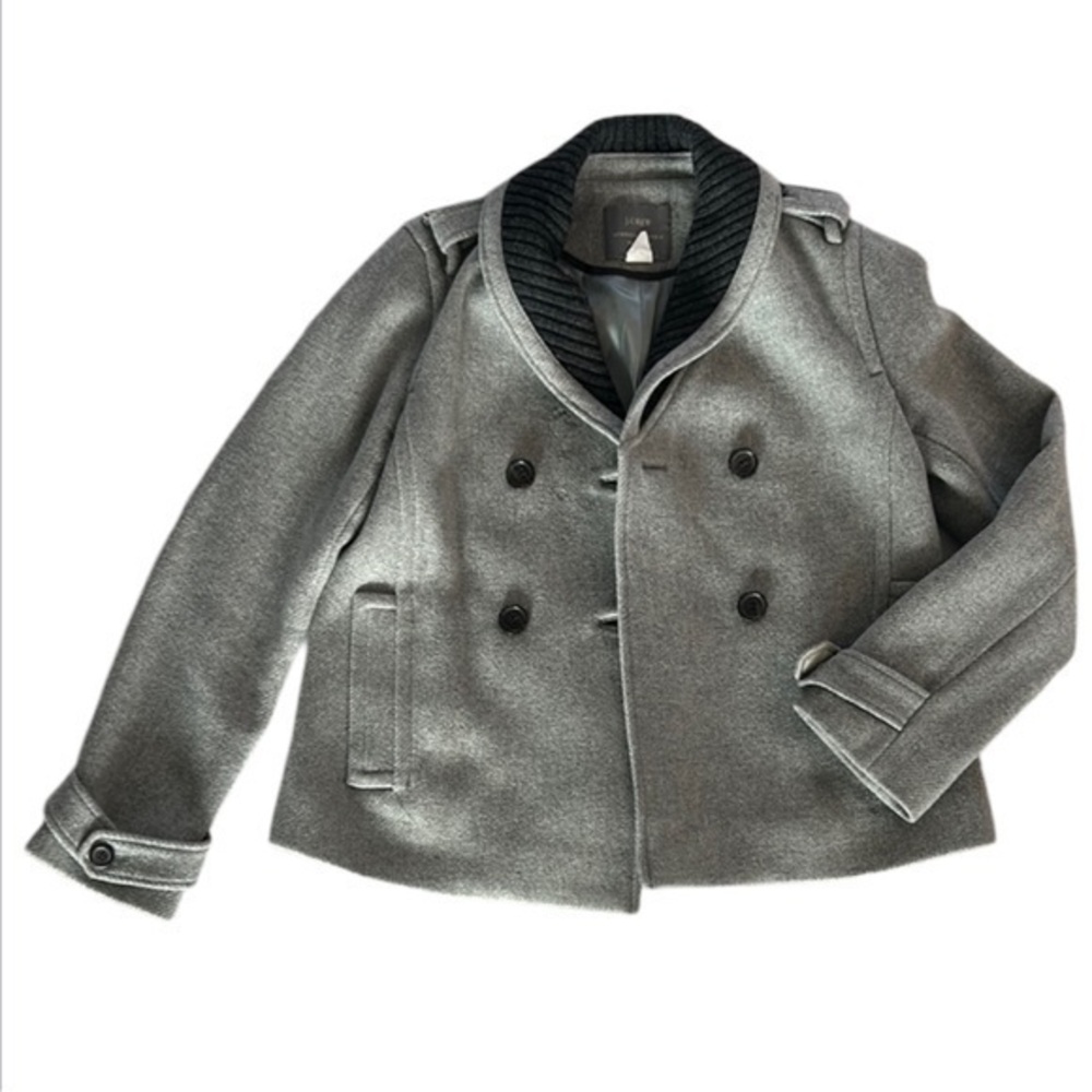 J Crew Stadium cloth by Nello Gori size 6 wool blend jacket gray